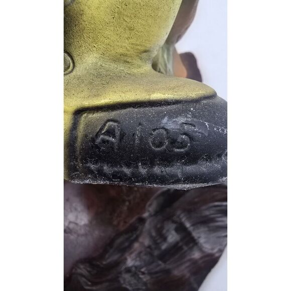 Vintage West Germany Garden Gnome ( A 105 ) Hunter W/ Rifle And Dog - Picture 10 of 13